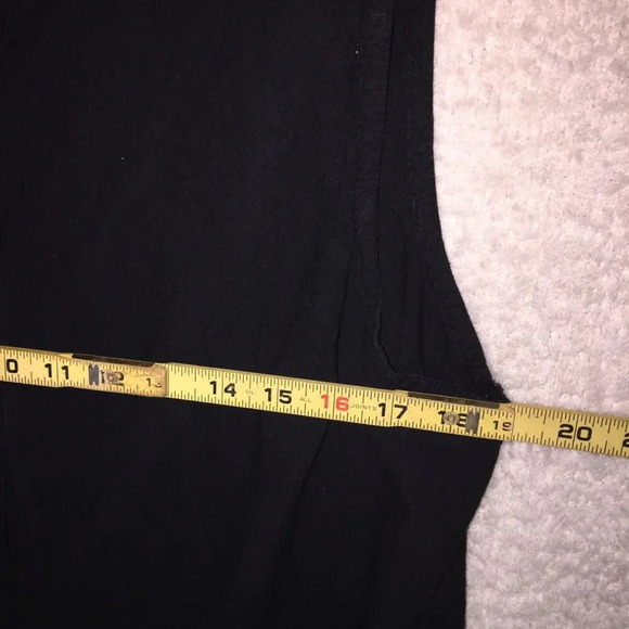Vintage Collections ETC. snap closure black organic cotton XL Vest jacket shirt - Picture 5 of 8